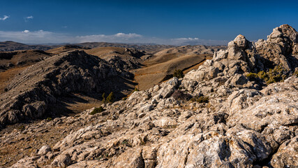 Beautiful landscape with view of Taurus (Toros) Mountains, Turkey.