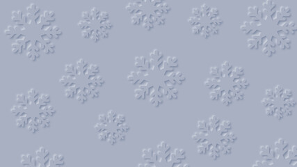 Abstract style of paper snowflakes winter background.
