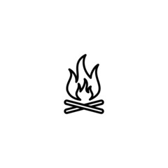 Campfire icon, campfire sign vector