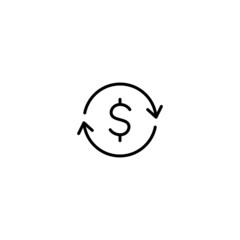 Dollar Exchange icon vector illustration
