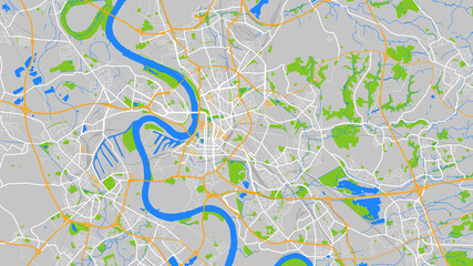 digital vector map city of Düsseldorf. You can scale it to any size.