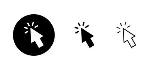 Click icons set. pointer arrow sign and symbol. cursor icon