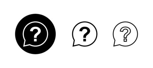 Question icons set. question mark sign and symbol