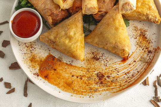 Traditional homemade assortment of moroccan food snacks