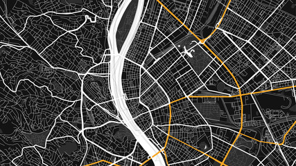 digital vector map city of Budapest. You can scale it to any size.
