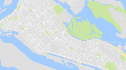 Fototapeta premium digital vector map city of Abu Dhabi. You can scale it to any size.
