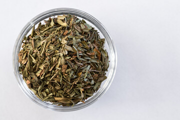 Dried Tarragon in a Bowl