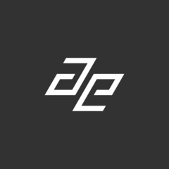 Obraz premium Vector graphic creative line alphabet symbol Letter AE