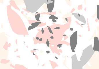 Terrazzo modern abstract template. Pink and grey