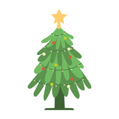 christmas tree with star