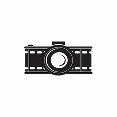 Creative Black Abstract Camera Logo Design Symbol Vector Illustration