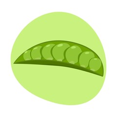 Bright vector collection of colorful peas cartoon organic