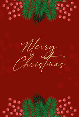 Obraz premium merry christmas frame lettering