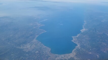 Sea from airplane