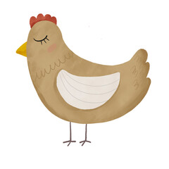 Watercolor cute animals illustartion for scrapbooking, stickers., poster