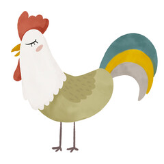 Watercolor cute animals illustartion for scrapbooking, stickers., poster