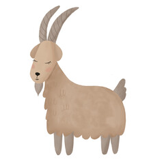 Watercolor cute animals illustartion for scrapbooking, stickers., poster