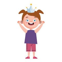 cute girl with crown