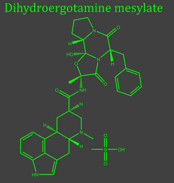 Dihydroergotamine, sold under the brand names D.H.E. 45 and Migranal among others, is an ergot alkaloid used to treat migraines. It is a derivative of ergotamine