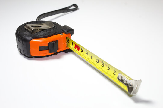 Tape measure with white background