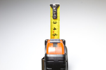 Tape measure with white background