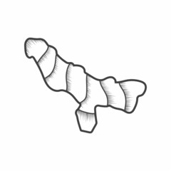 Ginger doodle for Tattoo and t shirt design  line art black and  white