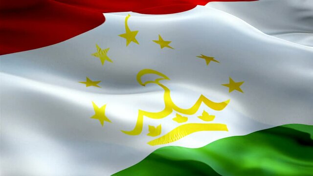Tajikistan flag video. National 3d Tajik Flag Slow Motion video. Tajikistan tourism Flag Blowing Close Up. Tajik Flags Motion Loop HD resolution Background Closeup 1080p Full HD video flags waving in 