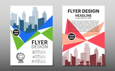 Brochure design template vector. Flyers report business magazine poster. Presentation brush concept in A4 layout.