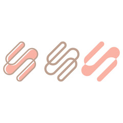 initial S logo for fashion and beauty products icon vector