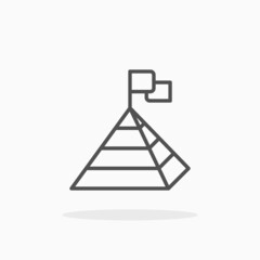 Success icon. Editable Stroke and pixel perfect. Outline style. Vector illustration. Enjoy this icon for your project.