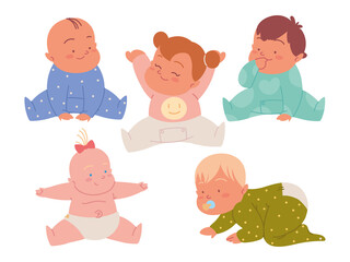 set cartoon baby