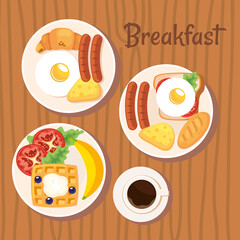 delicious plates of breakfast