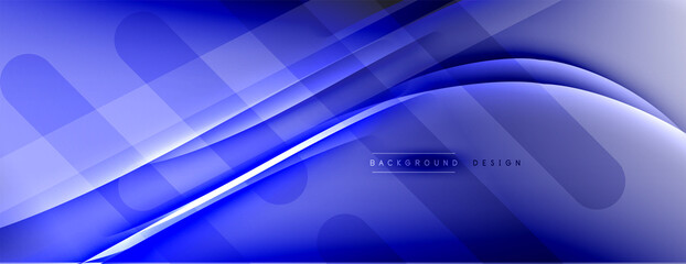 Abstract background - lines composition created with lights and shadows. Technology or business digital template. Trendy simple fluid color gradient abstract background with dynamic