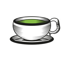 cup of matcha tea