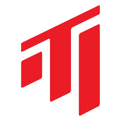 initial logo T M investment icon vector