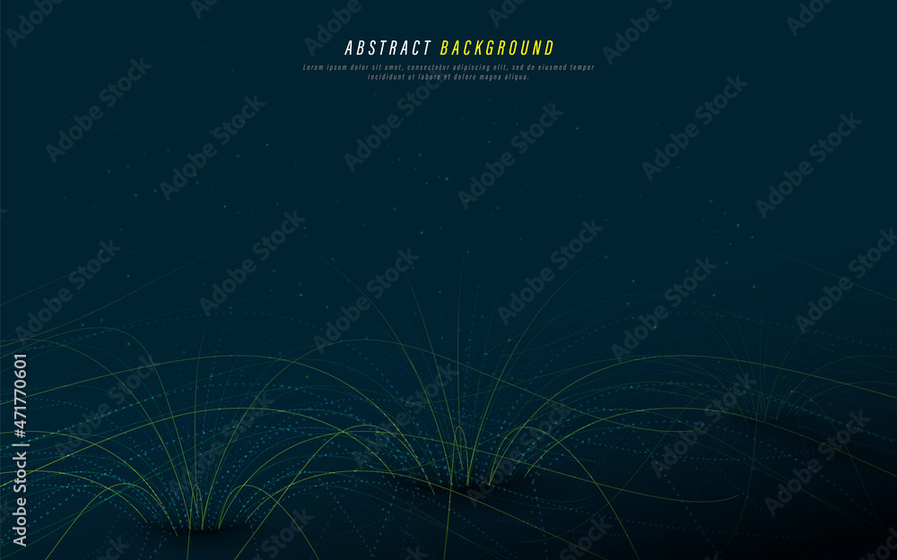 Poster big data and network background. quantum technology big data. futuristic technology and science back