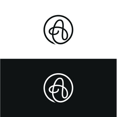 initials A minimalist line logo design concept for inspiration

