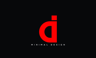 Di or iD Abstract initial monogram letter alphabet logo 