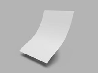 Flyer Paper 3D Illustration Mockup Scene