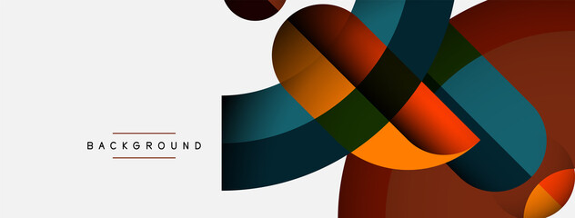 Trendy shapes, color minimal design composition, lines and shadows for wallpaper banner background or landing page