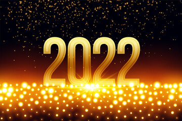 2022 new year golden sparkling celebration background