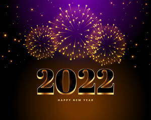 2022 happy new year firework celebration background