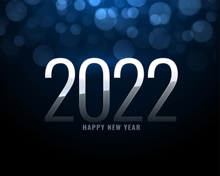 2022 happy new year bokeh background design