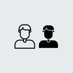 male profile avatar flat icon design. suitable for web, app, UI, etc.