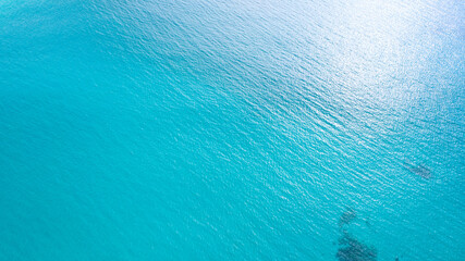 High aerial view of the beautiful seascape on tropical summer, Ocean view.