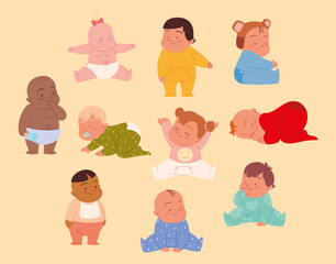 icon set babies