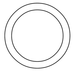circle road  traffic sign layout outline