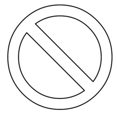 road  traffic sign layout outline ban not allowed 