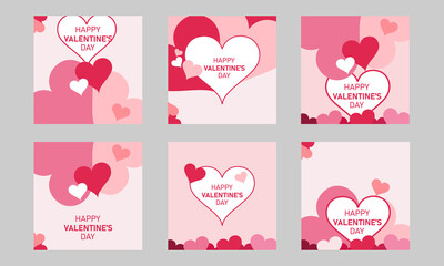 valentine days red and pink post design part six