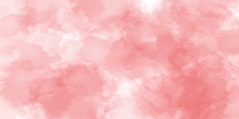 Hand painted colored tinted watercolor background in the form of the sky with clouds. Abstract colorful pink Watercolor background, Illustration, texture for design. 